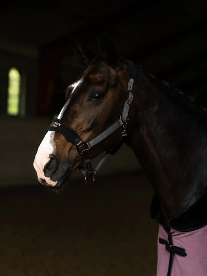 Equestrian Stockholm - FW26 Black Blush - Anatomic Fleece Halter - Ride Against Cancer