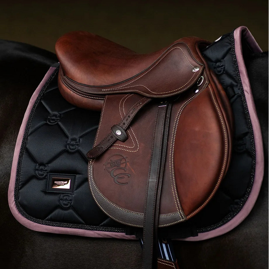 Equestrian Stockholm - FW26 Black Blush  - Jump Saddle Pad springzadeldek - Ride Against Cancer