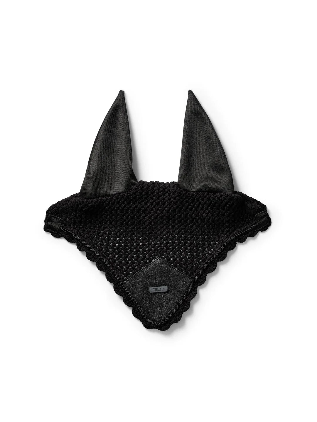 Equestrian Stockholm - Core Collection - All Black Glimmer Ear Bonnet oornetje