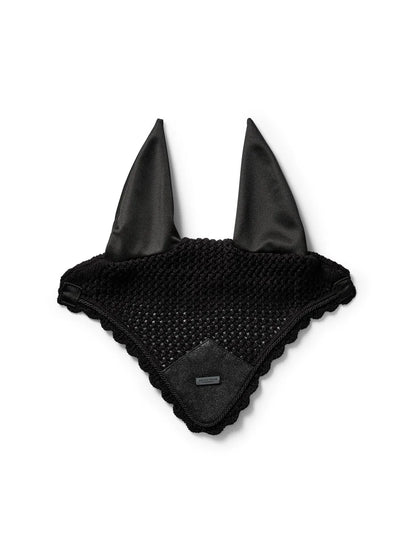Equestrian Stockholm - Core Collection - All Black Glimmer Ear Bonnet oornetje