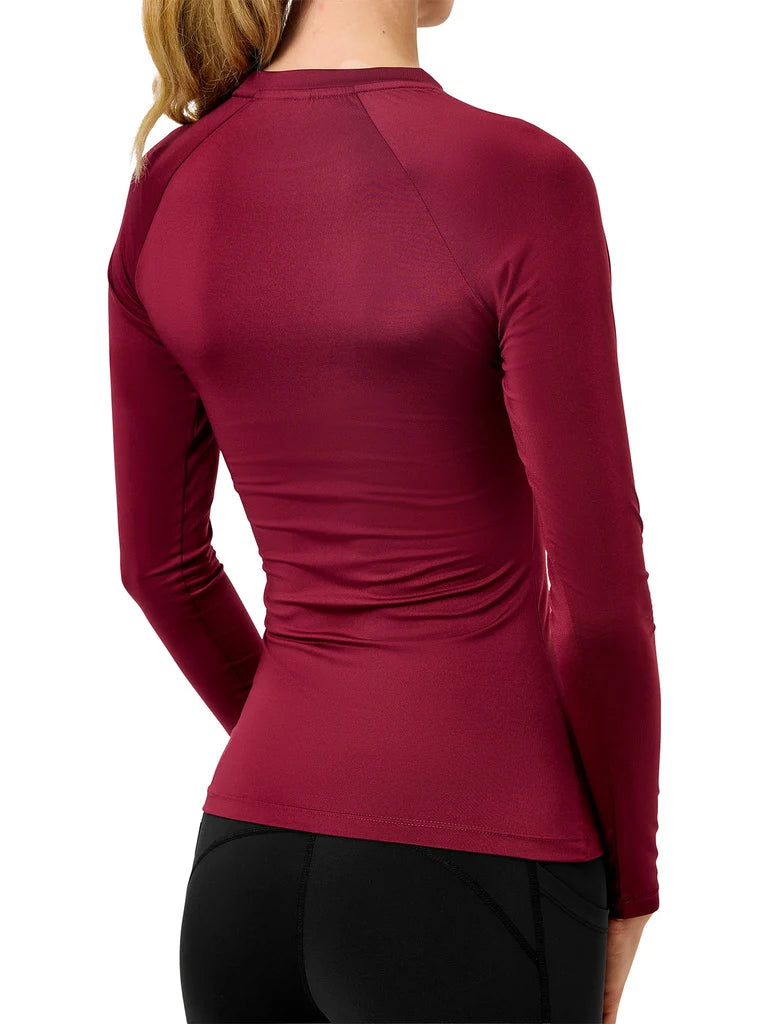 Equestrian Stockholm - Core Collection - Bordeaux Dynamic Base Layer haut d’équitation à manches longues