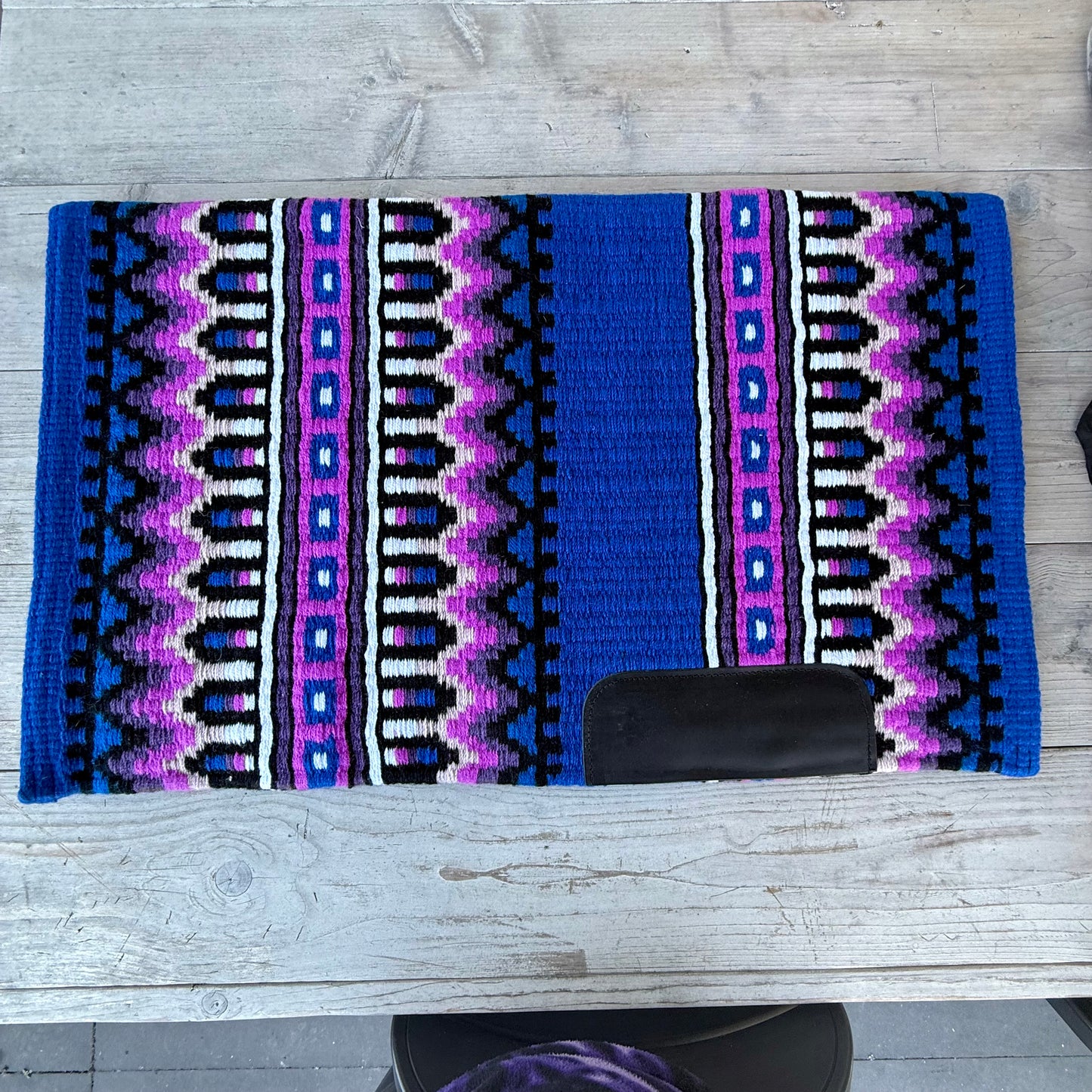 SB064 - Western oversized showblanket A - Blauw, paars