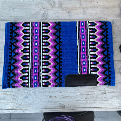 SB064 - Western oversized showblanket A - Blauw, paars
