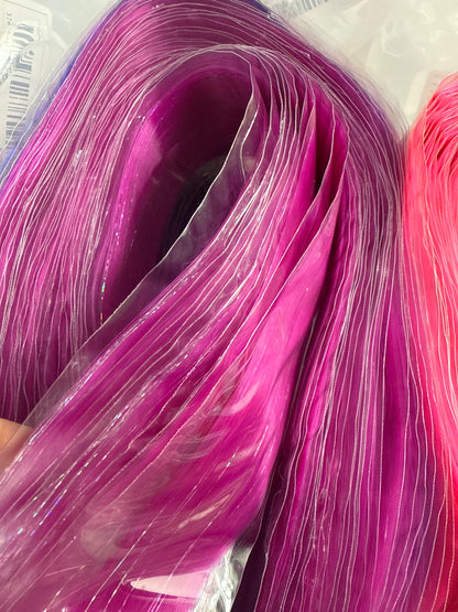 FMH - Clip-in Combo Hair Extensions Colored Hair with Tinsels for Tail and Mane