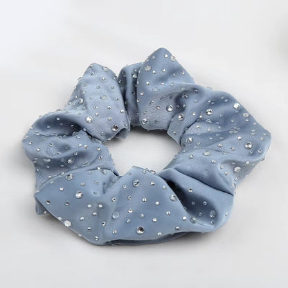 FMH - Luxe Scrunchie elastiek met strass glitter dressuurknot knotband (div. kleuren)
