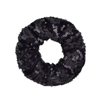 FMH - Glitter Pailletten Sequin Scrunchie elastiek dressuurknot knotband (div. kleuren)