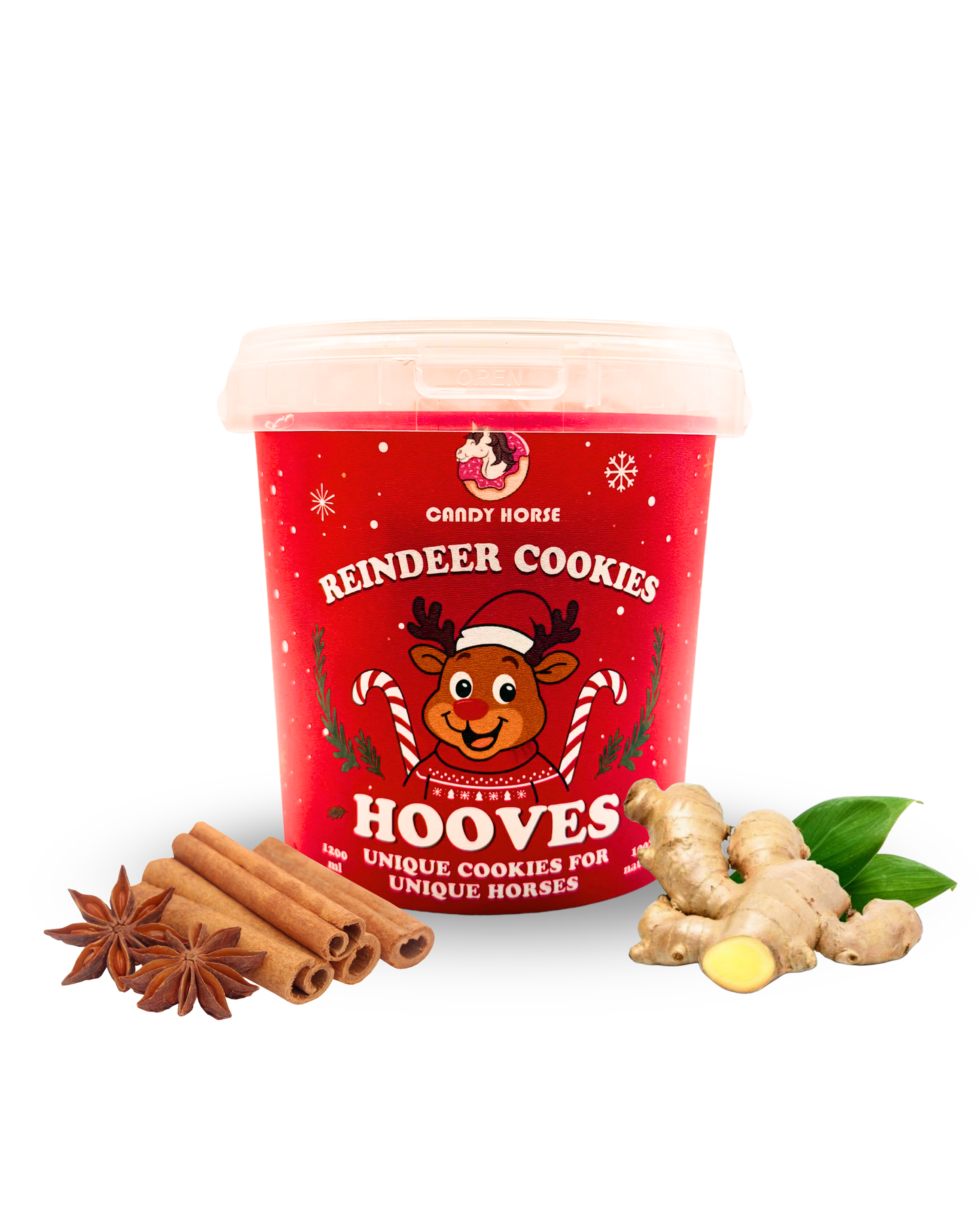 Candy Horse - Christmas Limited Collection - Hooves "Reindeer Cookies" koekjes 1,2L