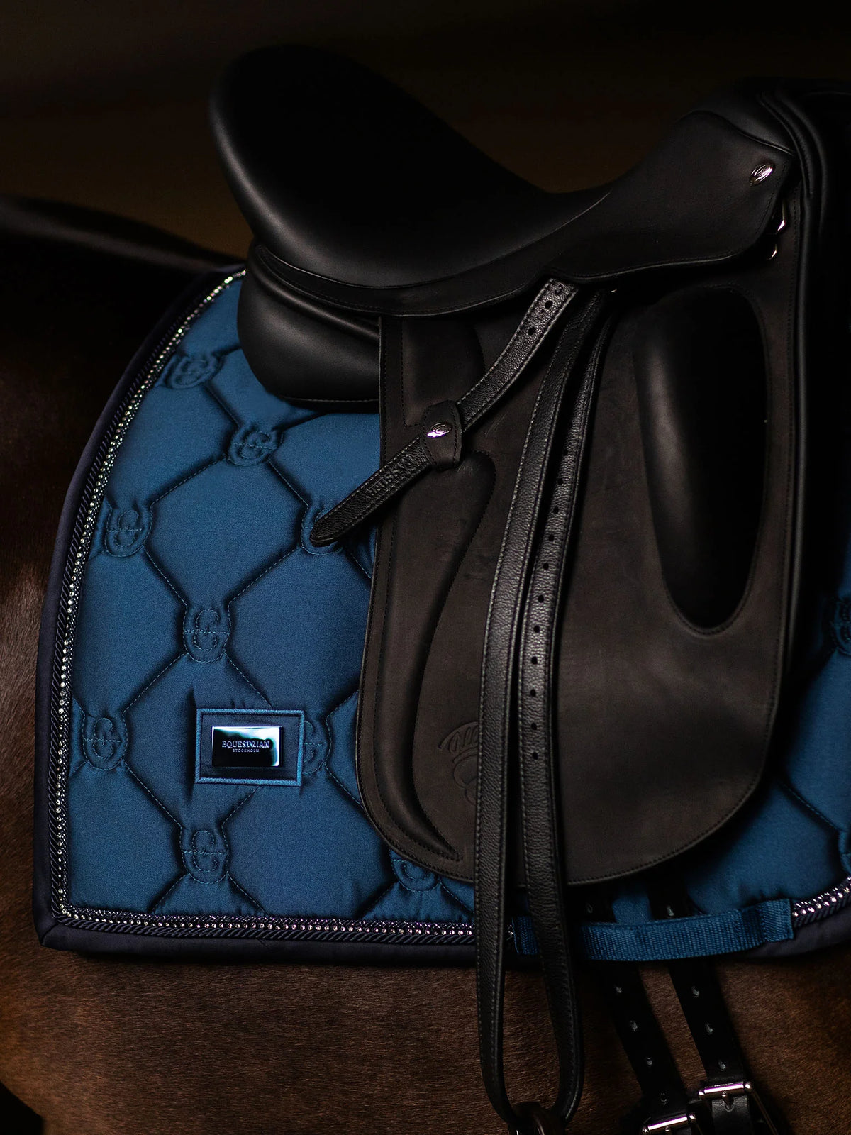 Equestrian Stockholm - FW26 Blue Meadow  - Crystal Shine Dressage Saddle Pad dressuurzadeldek