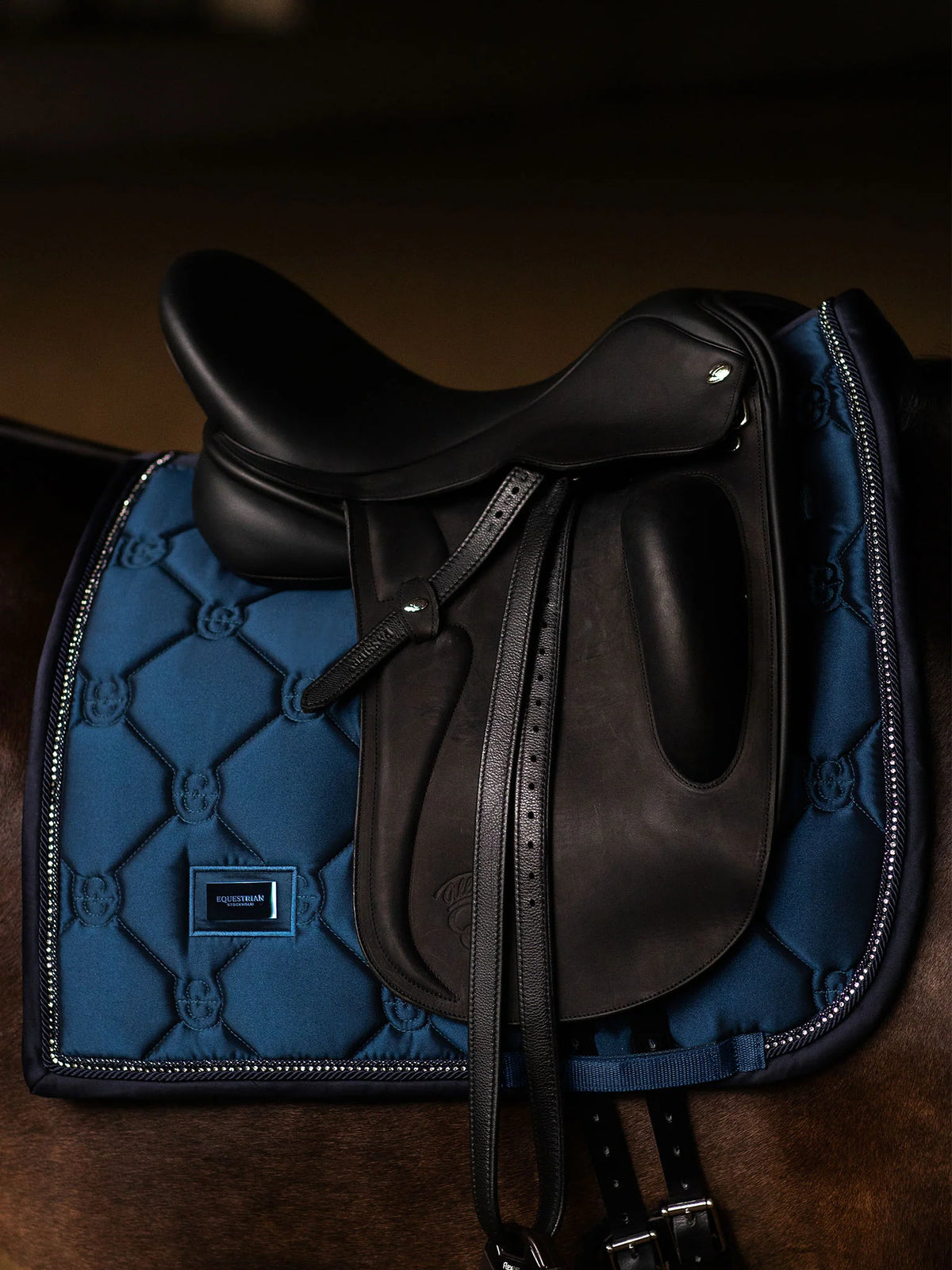 Equestrian Stockholm - FW26 Blue Meadow  - Crystal Shine Dressage Saddle Pad dressuurzadeldek