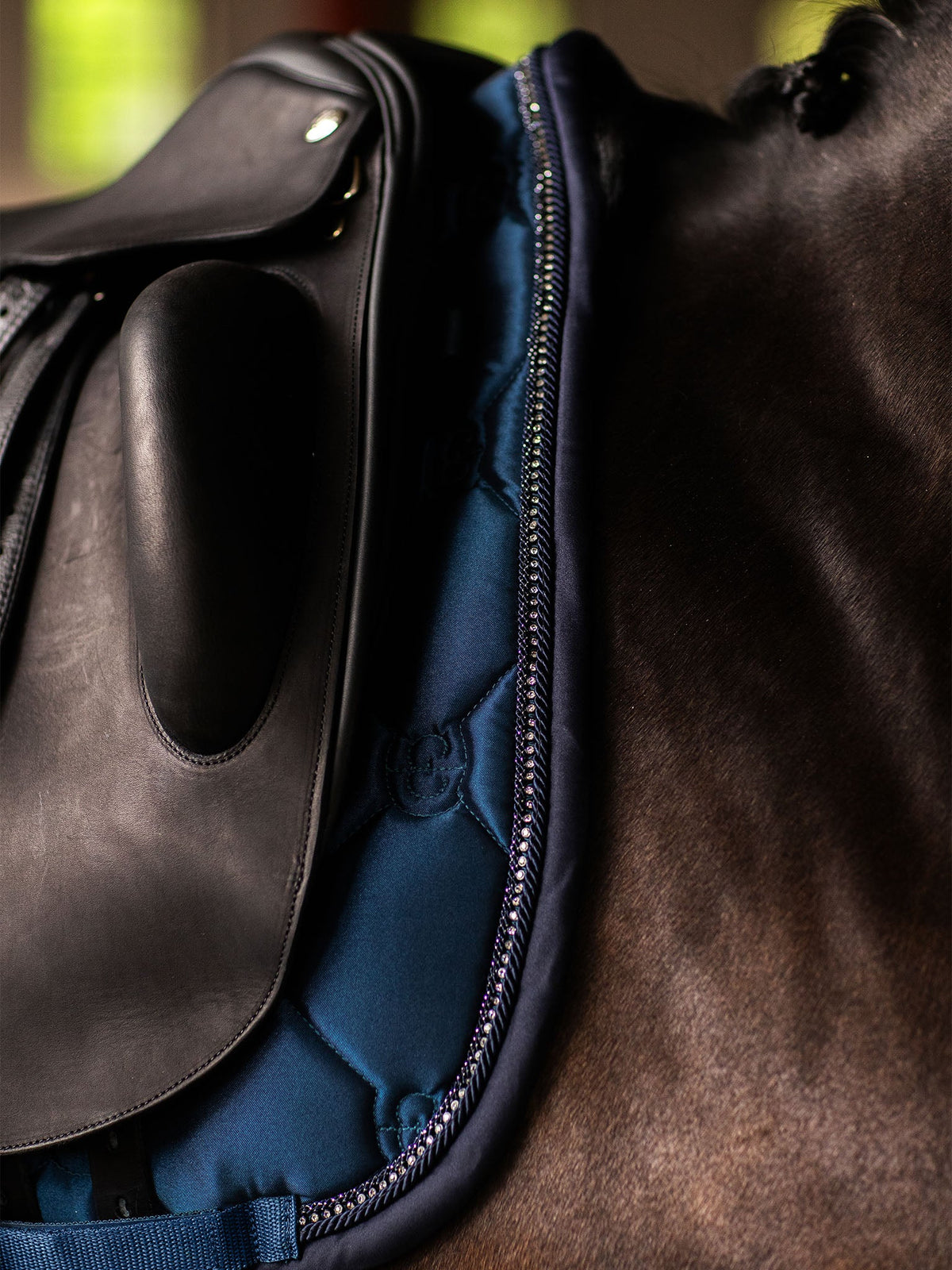 Equestrian Stockholm - FW26 Blue Meadow  - Crystal Shine Dressage Saddle Pad dressuurzadeldek