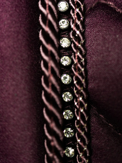 Equestrian Stockholm - FW26 Mauve Wine  - Crystal Shine Jump Saddle Pad springzadeldek