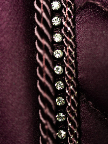 Equestrian Stockholm - FW26 Mauve Wine  - Crystal Shine Dressage Saddle Pad dressuurzadeldek