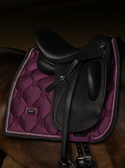 Equestrian Stockholm - FW26 Mauve Wine  - Crystal Shine Dressage Saddle Pad dressuurzadeldek