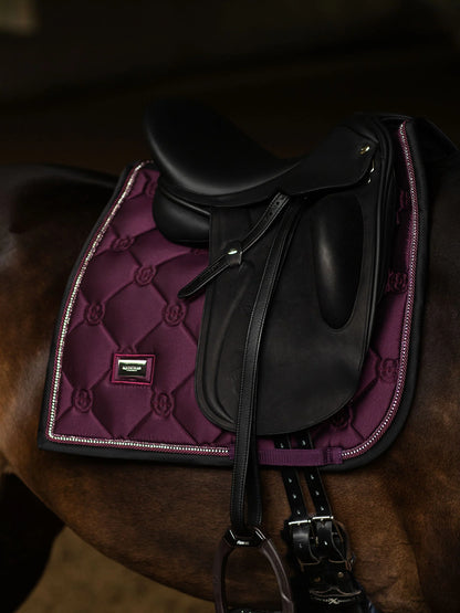 Equestrian Stockholm - FW26 Mauve Wine  - Crystal Shine Dressage Saddle Pad dressuurzadeldek