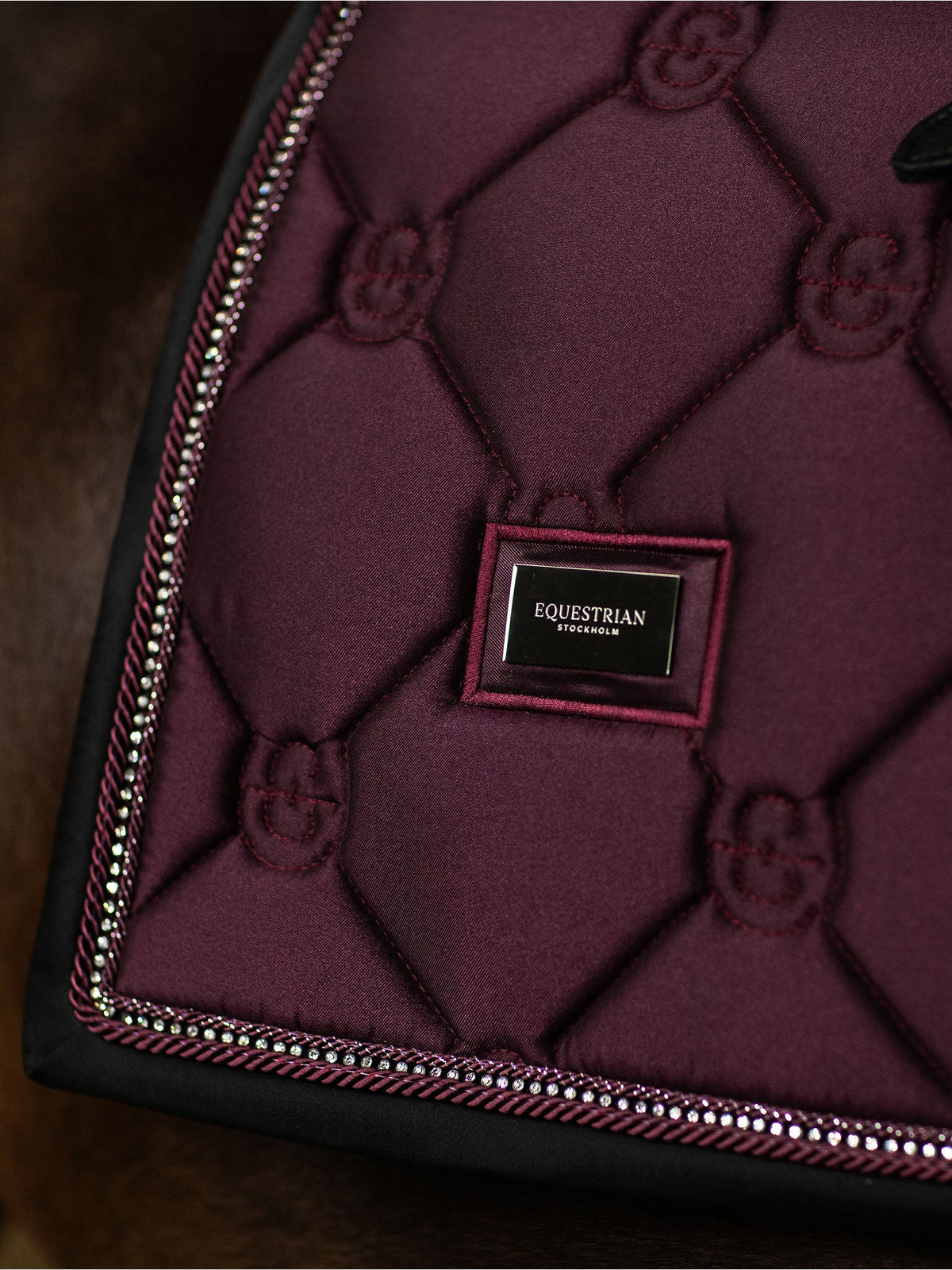 Equestrian Stockholm - FW26 Mauve Wine  - Crystal Shine Dressage Saddle Pad dressuurzadeldek