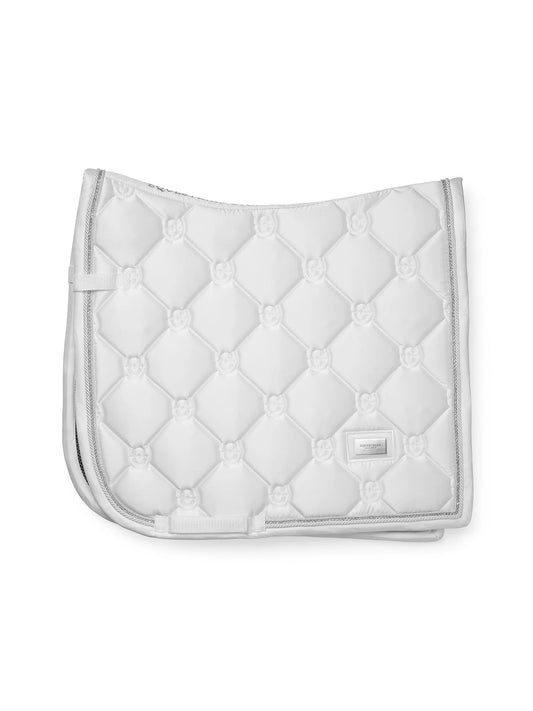 Equestrian Stockholm - Core Collection - White Crystal Shine Dressage Saddle Pad dressuurzadeldek