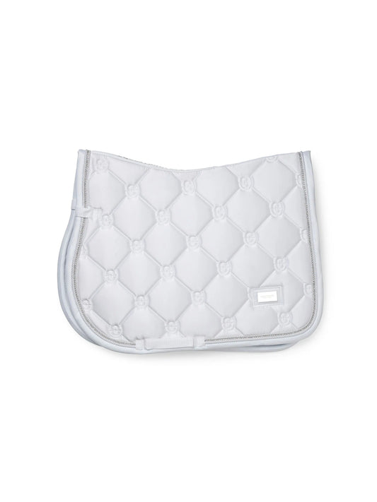 Equestrian Stockholm - Core Collection - White Crystal Shine Jump Saddle Pad springzadeldek