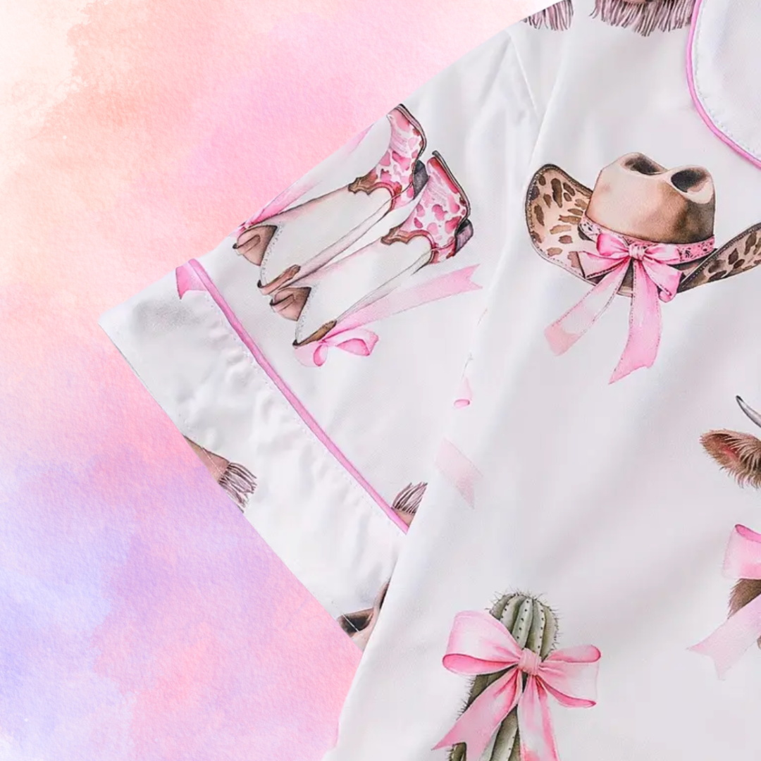 FMH - Damen Sommer Pyjama Set/Loungeanzug Cutest Cowgirl