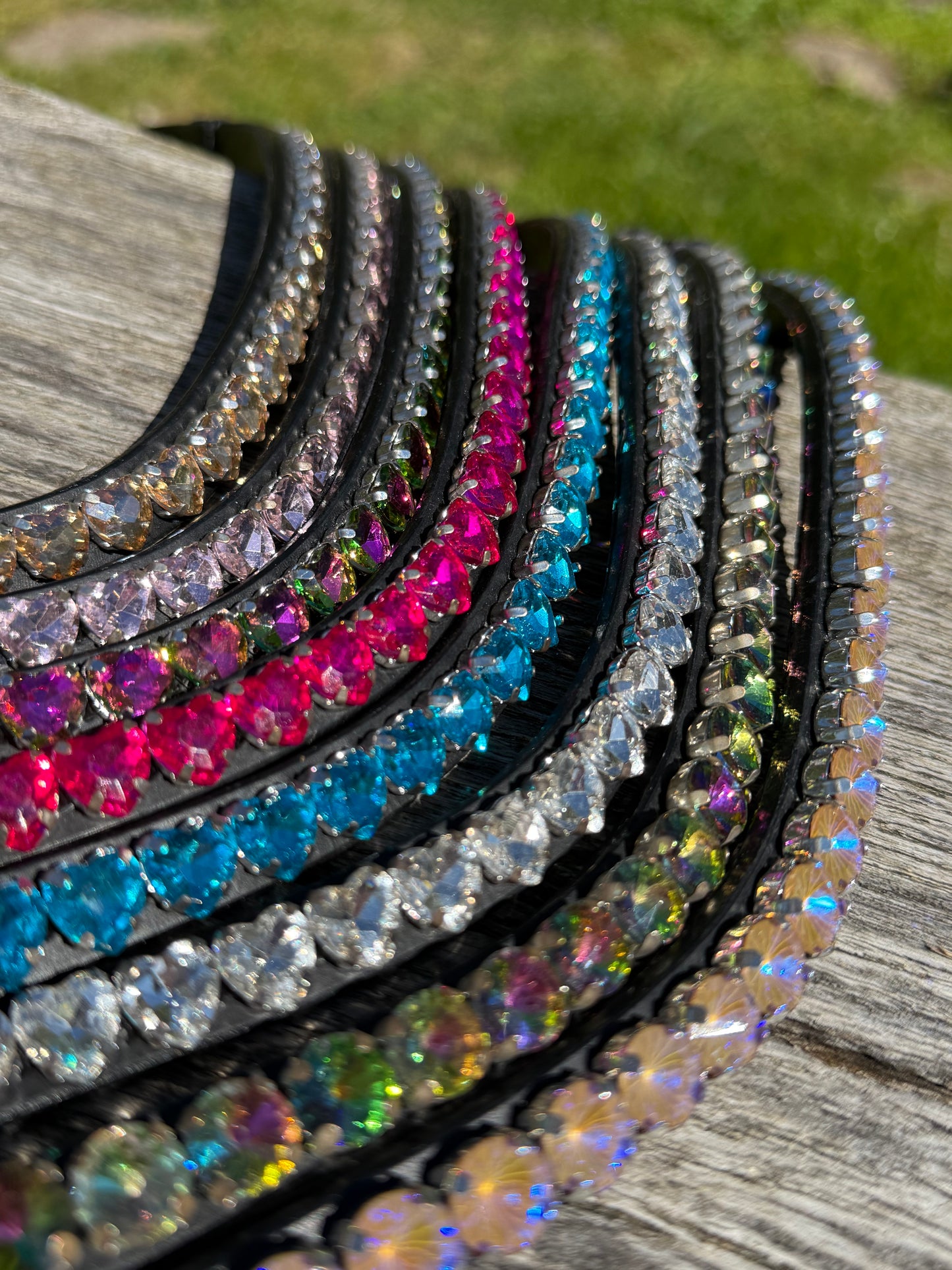 FMH - FLASH DEAL - Browband with Heart or Round stones