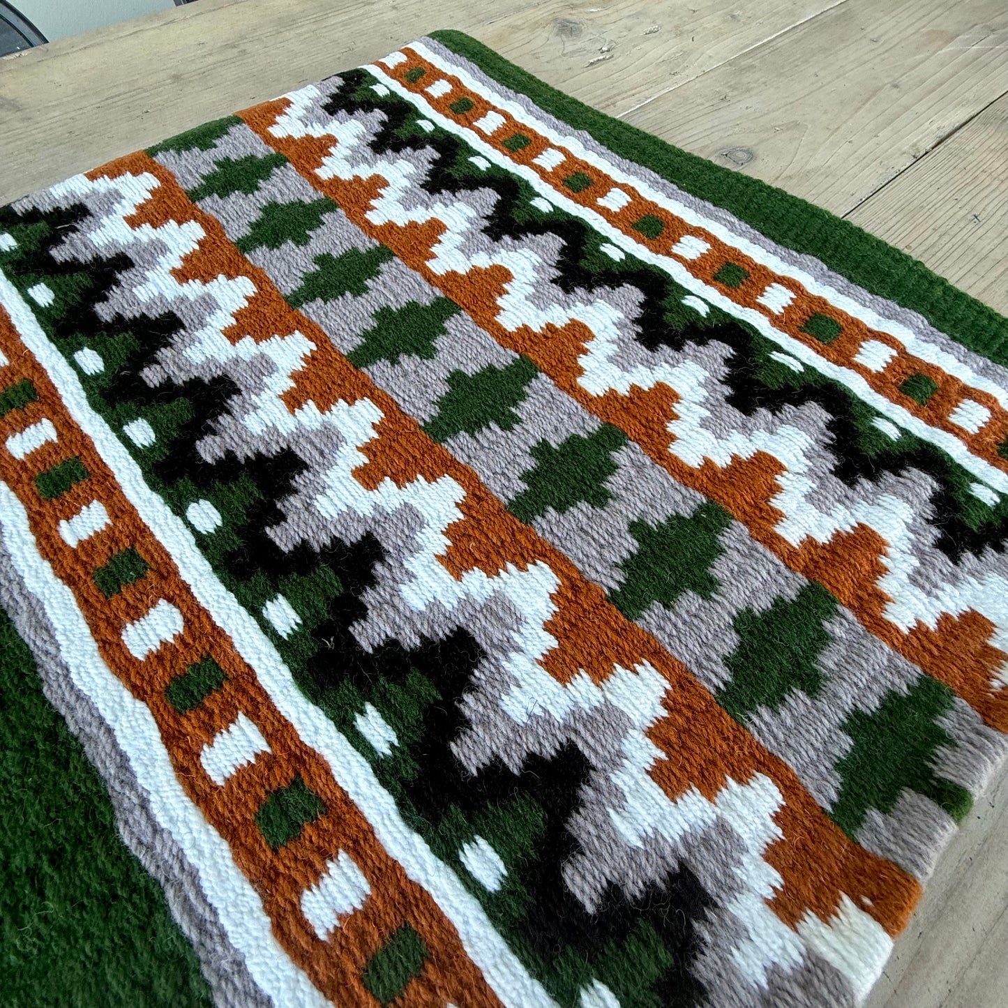 SB043 - Western oversized showblanket A - Groen, grijs, terracotta