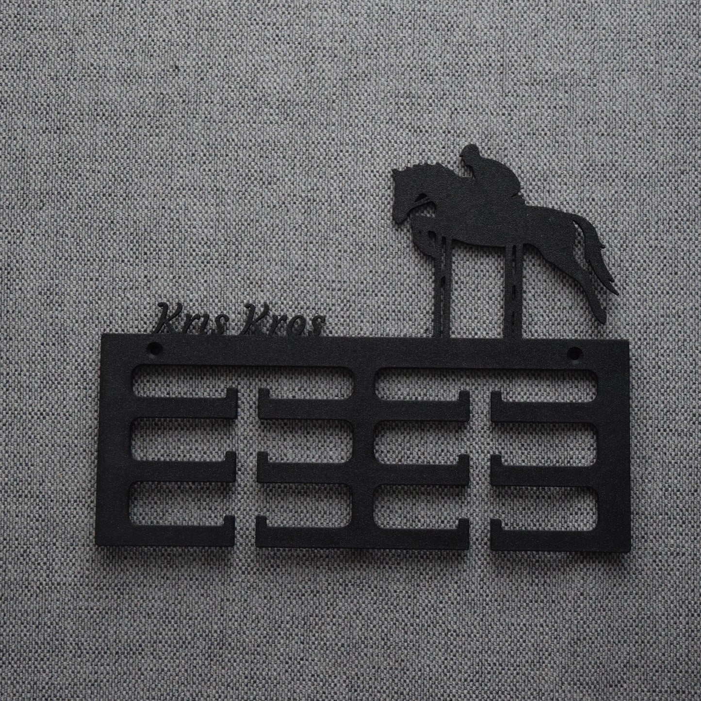 Wolfxjessy - Rozet houder Springpaard hoog met naam