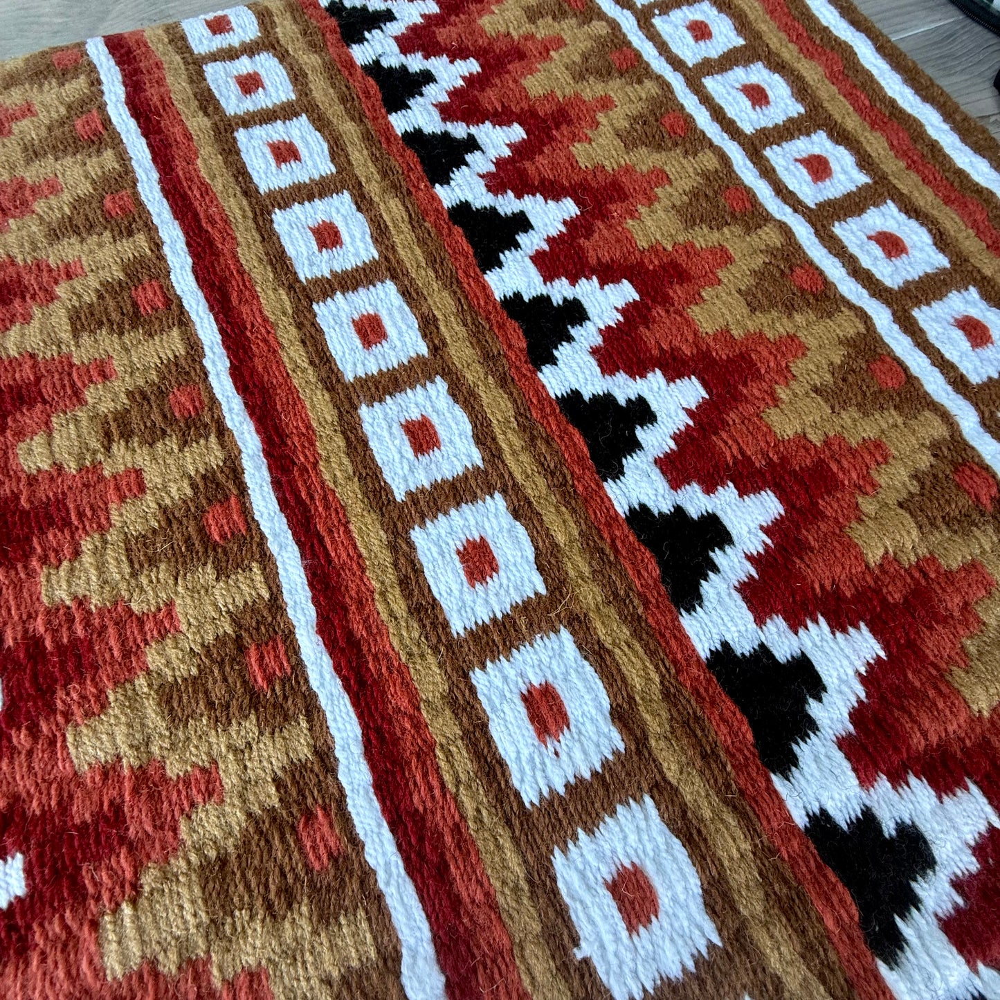 SB056 - Western oversized showblanket A - Camel, oranje, rood