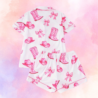 FMH - Dames zomerse pyjama set/ loungepak Sweet Pink