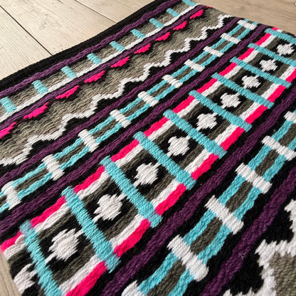 SB025 - Western Oversized Showblanket A - Schwarz, Türkis, Rosa, Grau