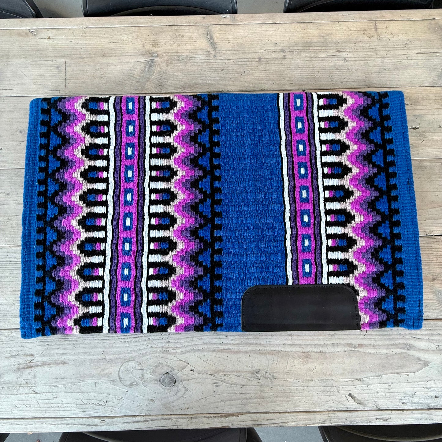 SB042 - Western oversized showblanket A - Blauw, paars