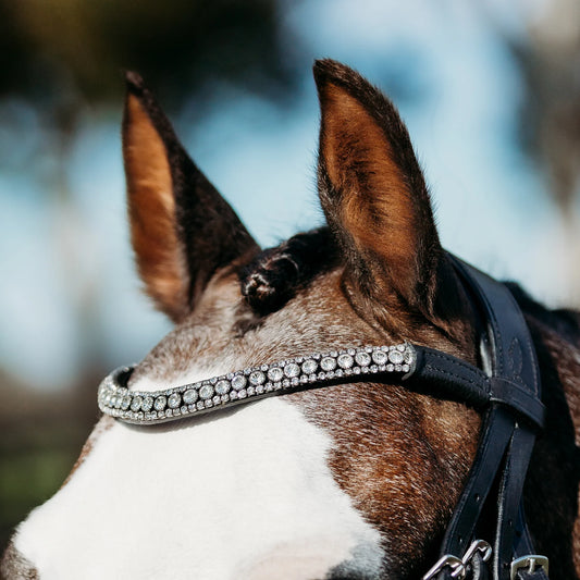 Lumiere/ Lumi Pony - Solitaire Crystal frontriem (ook in bruin!)