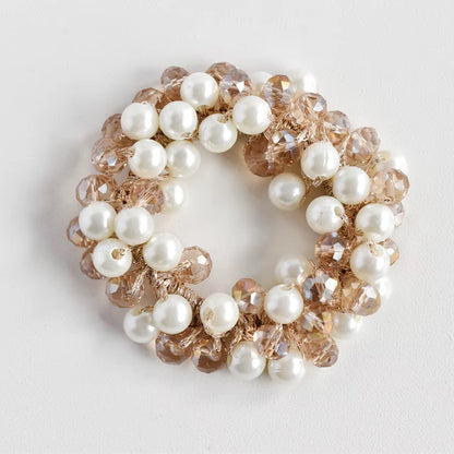 FMH - Glitterelastiek Pearl Party parels en glitterkralen (div. kleuren)