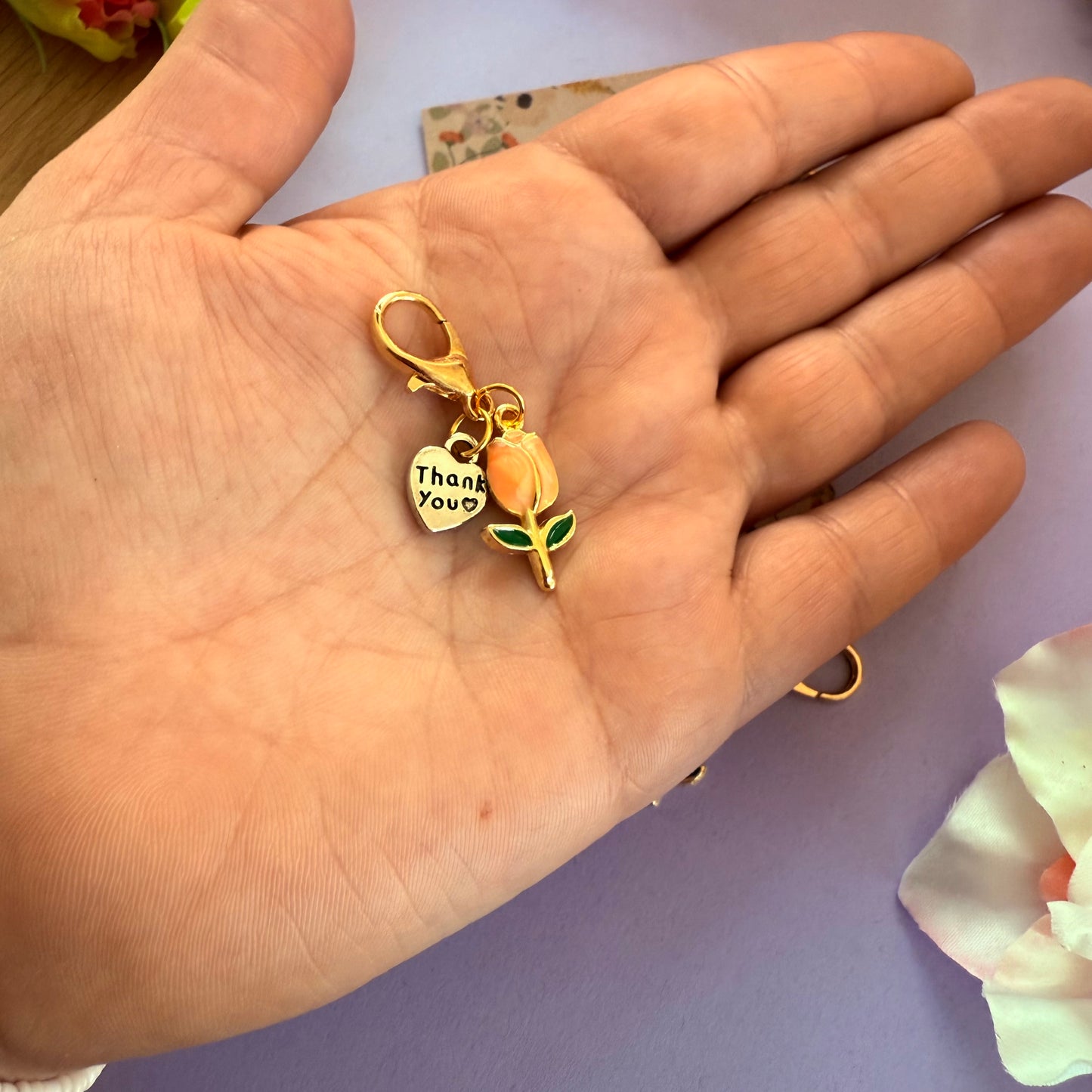 FMH - Glücksbringer Zaumzeug Charm Tulpe Danke