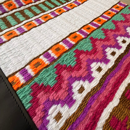 SB003 - Western oversized showblanket A - Wit, oranje, groen, koper, roze