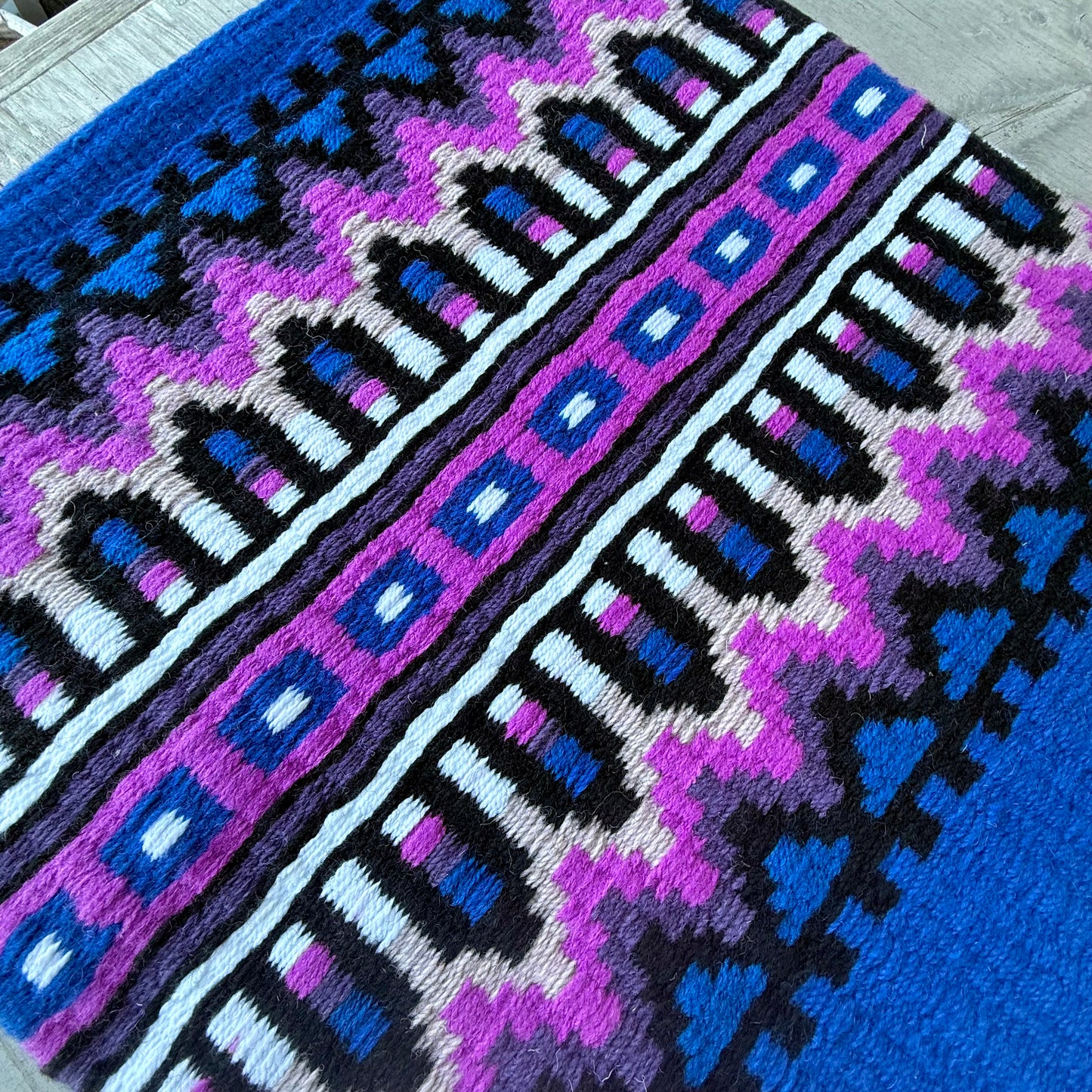 SB064 - Western oversized showblanket A - Blauw, paars