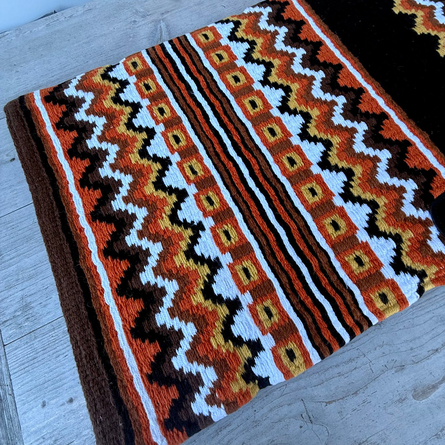 SB066 - Western oversized showblanket A - Bruin, oranje, camel