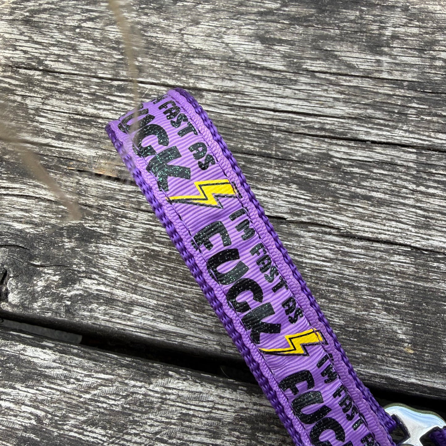 FMH - Nylon paars halster ‘Fast as F*CK’