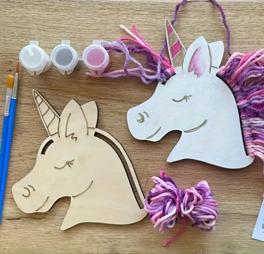 FMH - Holzbastelfiguren Einhorn/Pferd basteln (5 Stk)