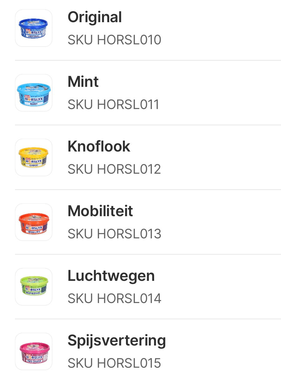Horslyx - Liksteen Horslyx probeerpakket ALLE 6 likstenen t.w.v. €76,50 (promoveiling)