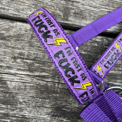 FMH - Nylon paars halster ‘Fast as F*CK’
