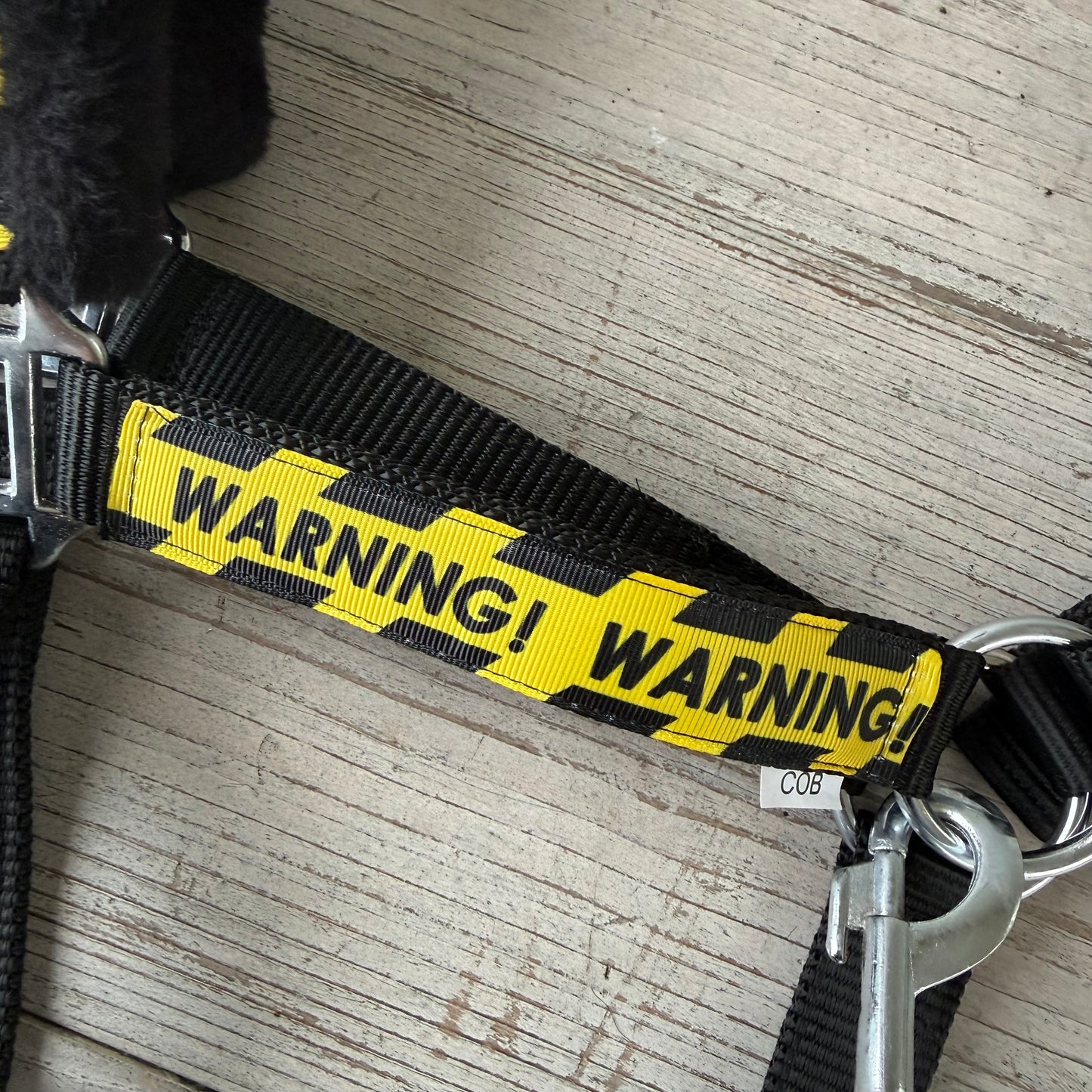 Happy Halsters - Capestro Warning nero (pelliccia)