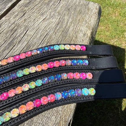 FMH - Browband ‘Rainbow Road’ with Rainbow-Colored Stones