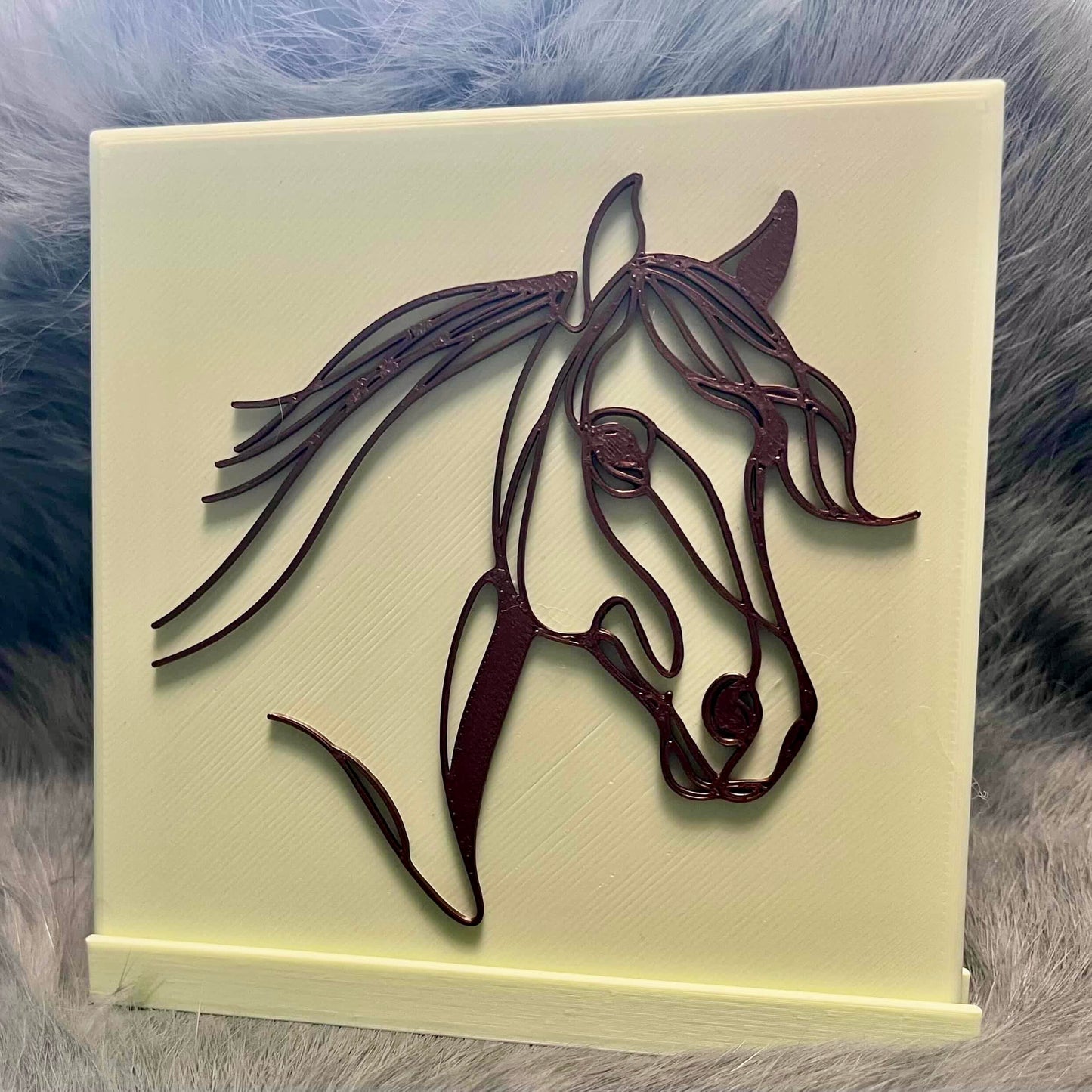 UNCLAIMED ITEMS - Handgemaakte Paardenhalsters - Veiling HPH06 - 3D geprint Tegeltje met houder en haakje