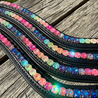 FMH - Browband ‘Rainbow Road’ with Rainbow-Colored Stones