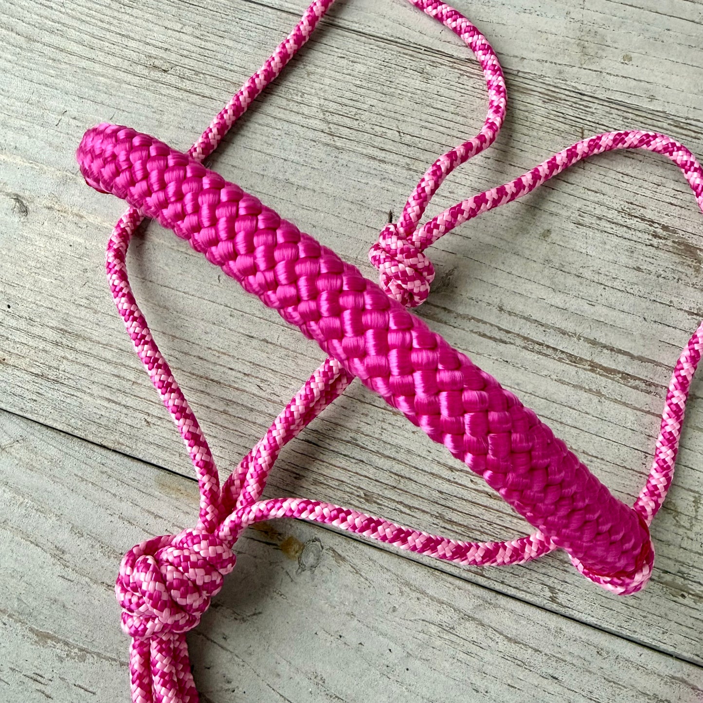 Rope halter sale - Loose rope halter 'Sweet Cheeks' pink mix/pink