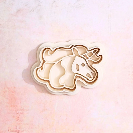 TwoBearsCC - Cookie cutter horse Halloween unicorn skull