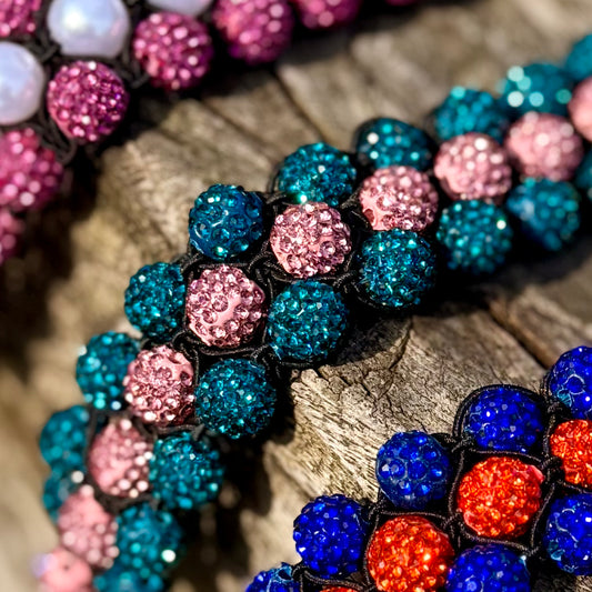Wishbands by Jolien - Knotband "Blue Dream" blauw/roze