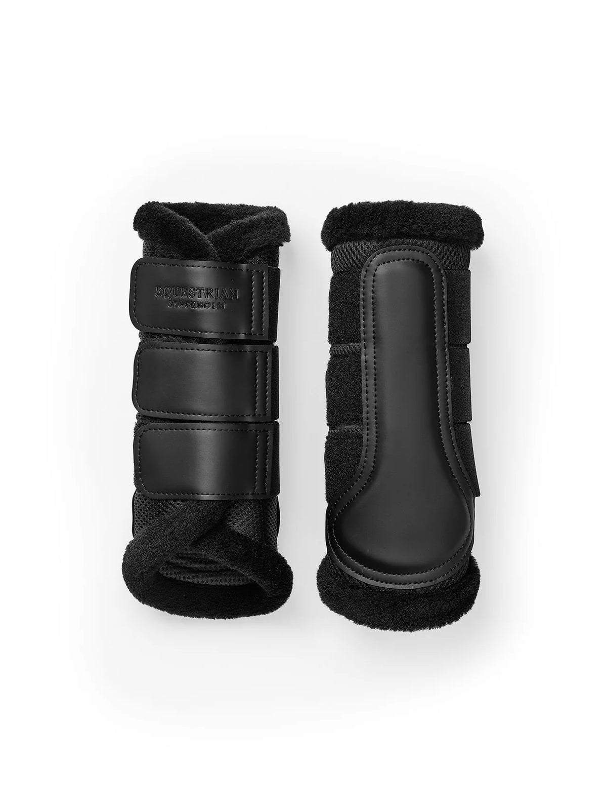 Equestrian Stockholm - Core Collection - Black Edition Fur Mesh Brushing Boots leg protectors