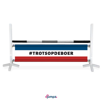 Djumpz - Hindernisdoek #Trotsopdeboer vlag