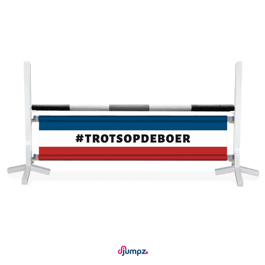 Djumpz - Hindernisdoek #Trotsopdeboer vlag