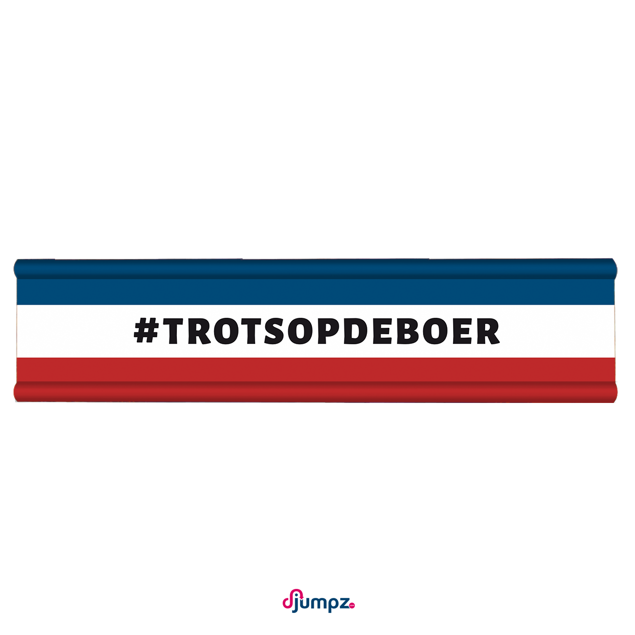 Djumpz - Hindernisdoek #Trotsopdeboer vlag